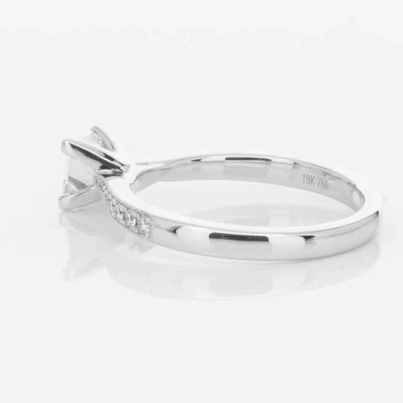 18ct White Gold .70ct Princess Cut Diamond Zenith Ring-Ring-Walker & Hall