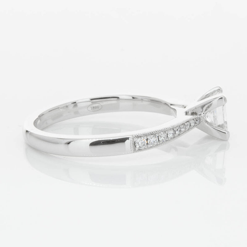 18ct White Gold .70ct Princess Cut Diamond Zenith Ring-Ring-Walker & Hall