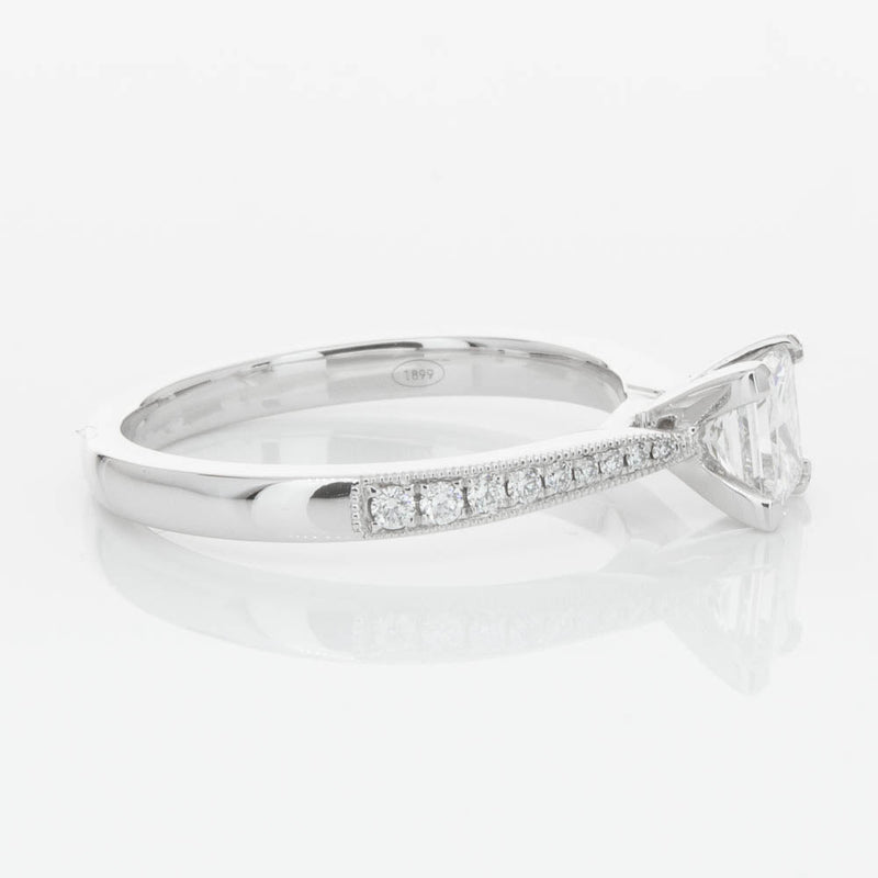 18ct White Gold .70ct Princess Cut Diamond Zenith Ring-Ring-Walker & Hall