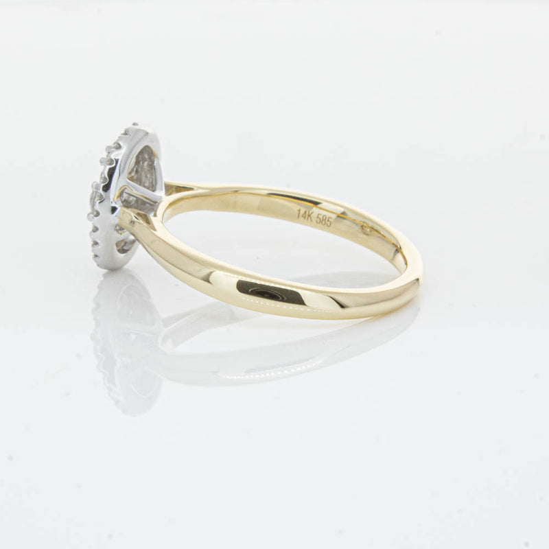14ct Yellow Gold Diamond Oval Saturn Ring-Ring-Walker & Hall