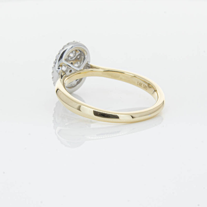 14ct Yellow Gold Diamond Oval Saturn Ring-Ring-Walker & Hall