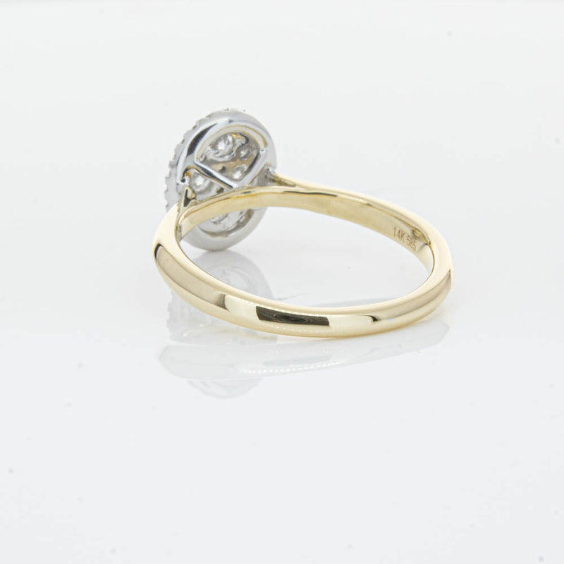 14ct Yellow Gold Diamond Oval Saturn Ring-Ring-Walker & Hall