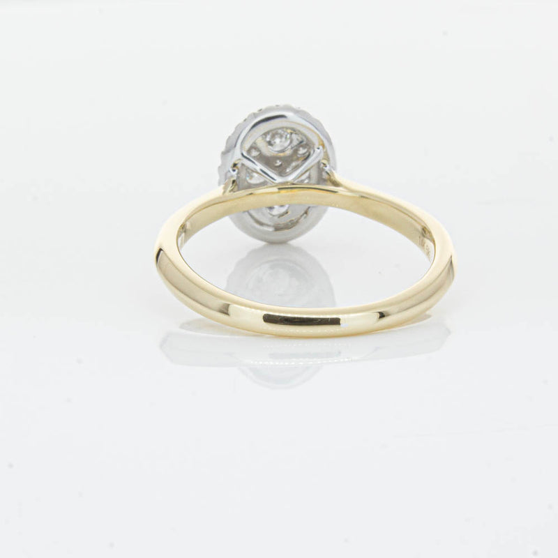 14ct Yellow Gold Diamond Oval Saturn Ring-Ring-Walker & Hall