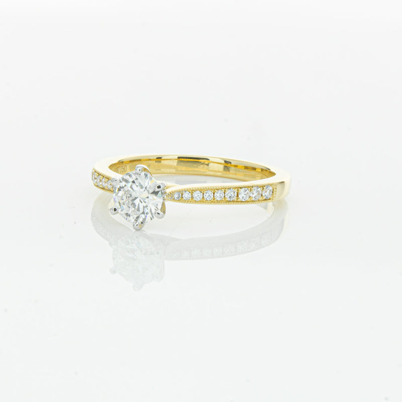 18ct Yellow Gold .50ct Diamond Zenith Ring-Ring-Walker & Hall