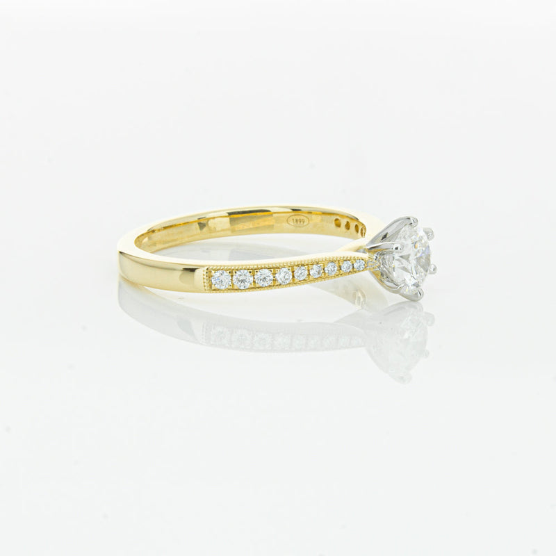 18ct Yellow Gold .50ct Diamond Zenith Ring-Ring-Walker & Hall