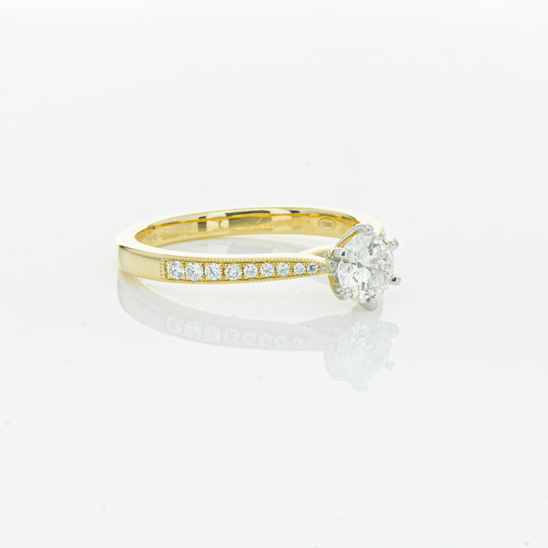 18ct Yellow Gold .50ct Diamond Zenith Ring-Ring-Walker & Hall