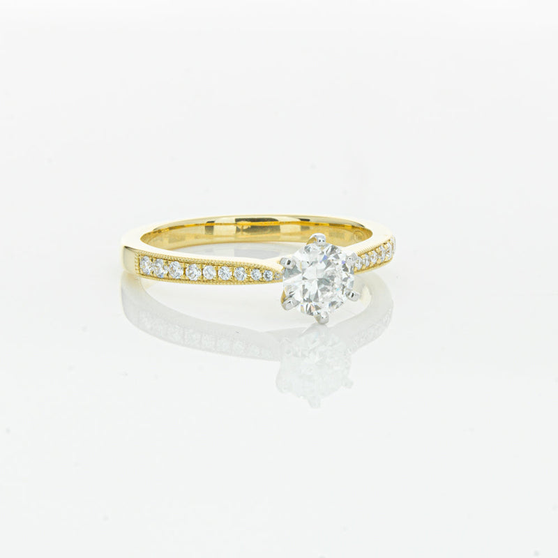 18ct Yellow Gold .50ct Diamond Zenith Ring-Ring-Walker & Hall
