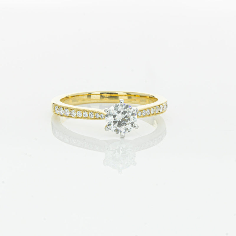 18ct Yellow Gold .50ct Diamond Zenith Ring-Ring-Walker & Hall
