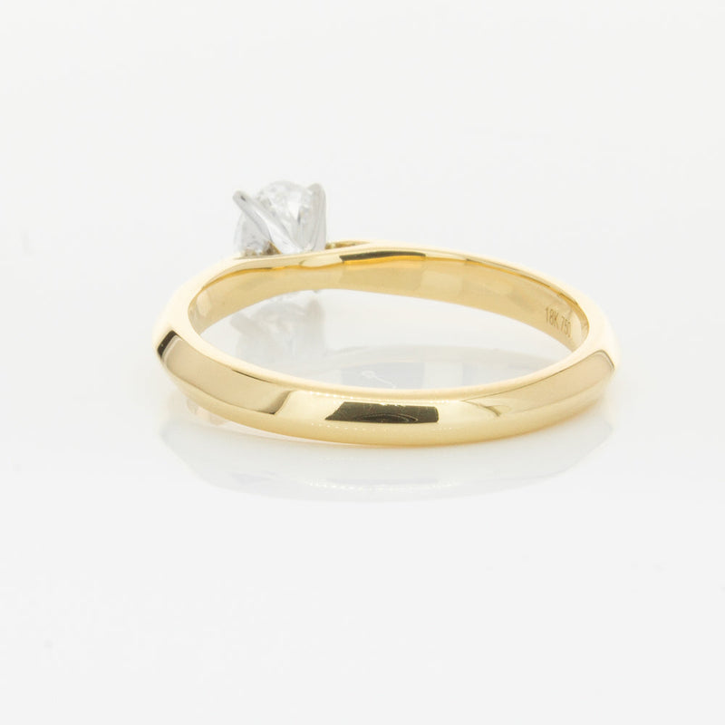 18ct Yellow Gold .50ct Oval Cut Diamond Venetian Ring-Ring-Walker & Hall