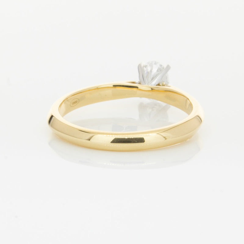 18ct Yellow Gold .50ct Oval Cut Diamond Venetian Ring-Ring-Walker & Hall