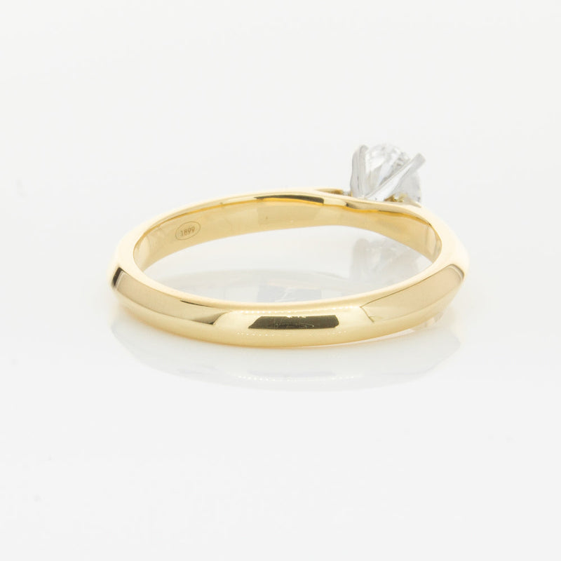 18ct Yellow Gold .50ct Oval Cut Diamond Venetian Ring-Ring-Walker & Hall