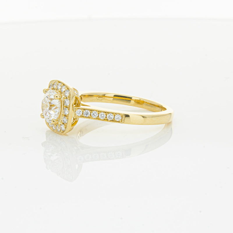 18ct Yellow Gold 1.01ct Diamond Aurora Ring-Ring-Walker & Hall