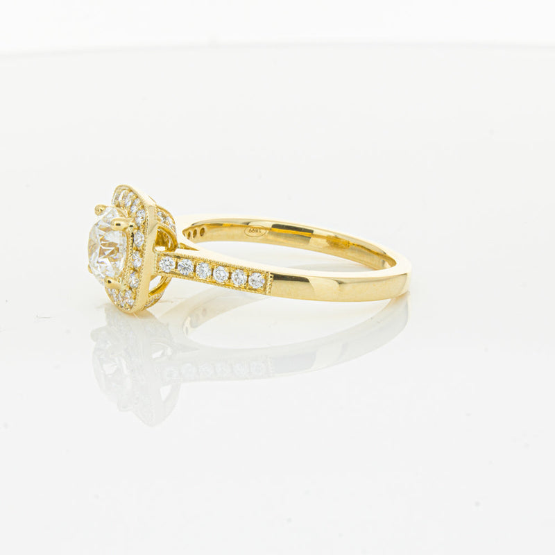 18ct Yellow Gold 1.01ct Diamond Aurora Ring-Ring-Walker & Hall
