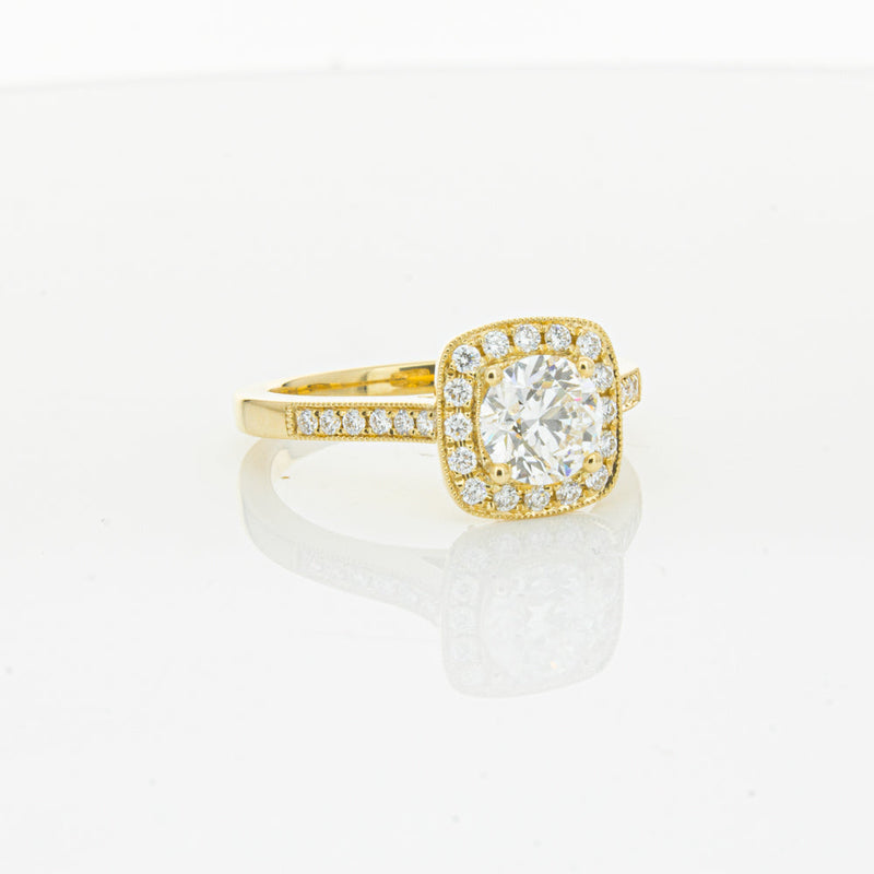 18ct Yellow Gold 1.01ct Diamond Aurora Ring-Ring-Walker & Hall