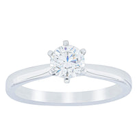 18ct White Gold .50ct Diamond Capri Ring-Ring-Walker & Hall