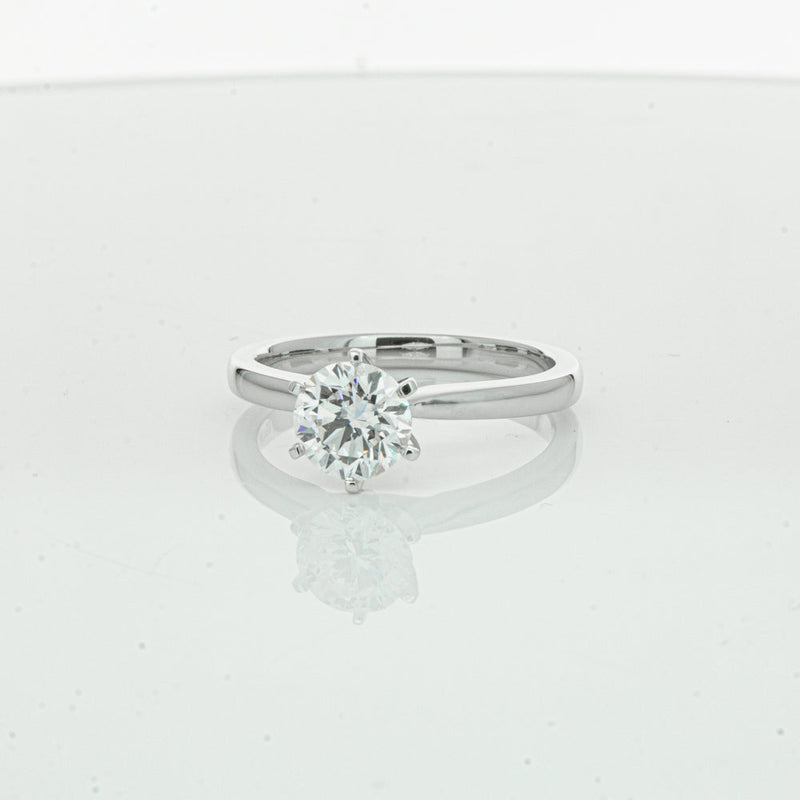 18ct White Gold 1.00ct Diamond Capri Ring-Ring-Walker & Hall