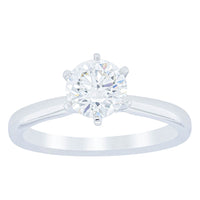 18ct White Gold 1.00ct Diamond Capri Ring-Ring-Walker & Hall