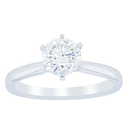 18ct White Gold 1.00ct Diamond Capri Ring-Ring-Walker & Hall