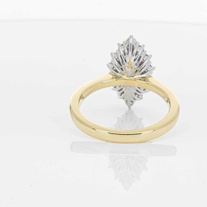 18ct Yellow Gold .90ct Marquise Cut Diamond Belle Ring-Ring-Walker & Hall