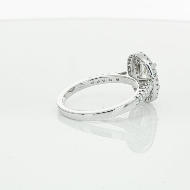 18ct White Gold .90ct Oval Cut Diamond Rosa Ring-Ring-Walker & Hall