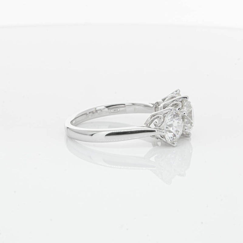 18ct White Gold 3.02ct Diamond Coronado Ring-Ring-Walker & Hall