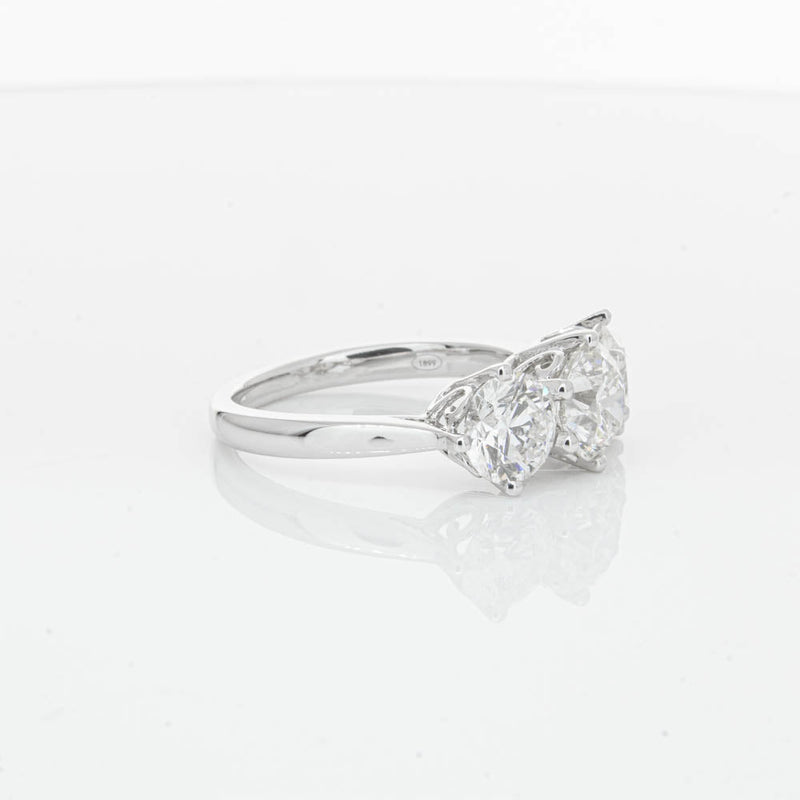 18ct White Gold 3.02ct Diamond Coronado Ring-Ring-Walker & Hall