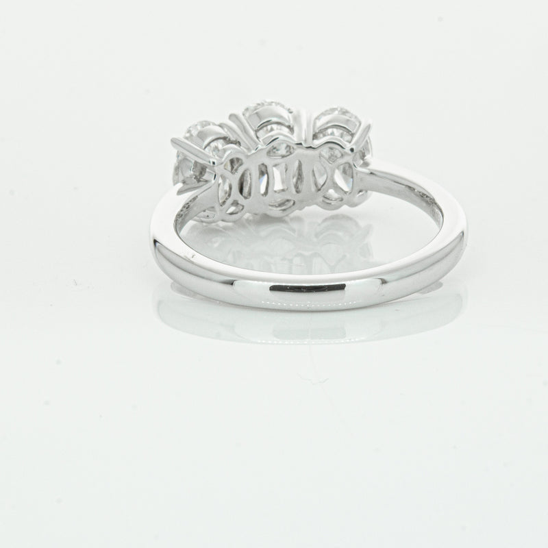 18ct White Gold Oval Cut Diamond Odyssey Ring-Ring-Walker & Hall