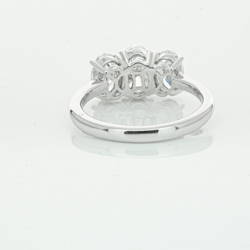 18ct White Gold Oval Cut Diamond Odyssey Ring-Ring-Walker & Hall