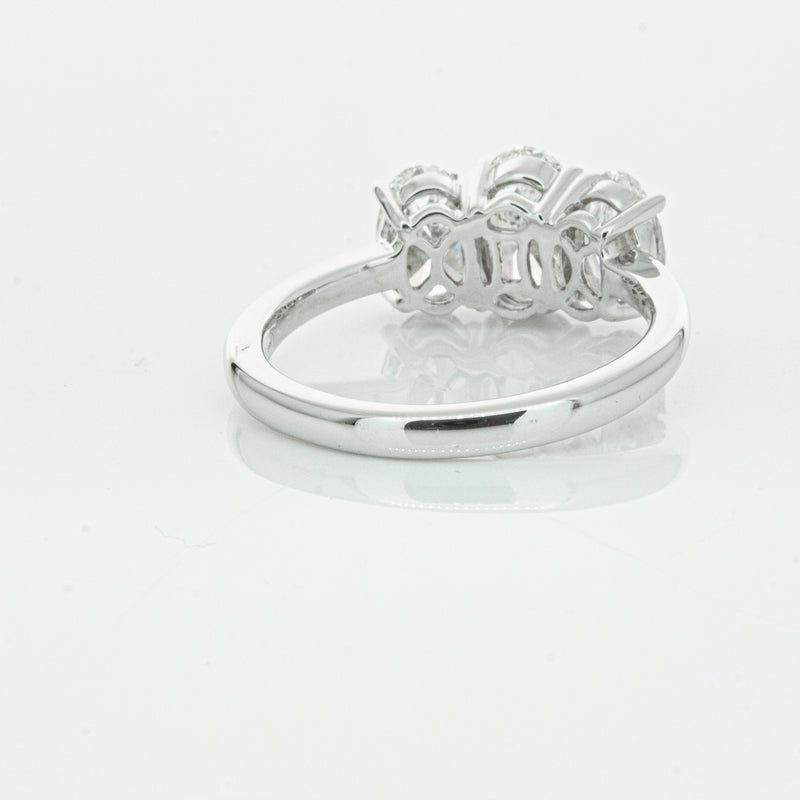 18ct White Gold Oval Cut Diamond Odyssey Ring-Ring-Walker & Hall