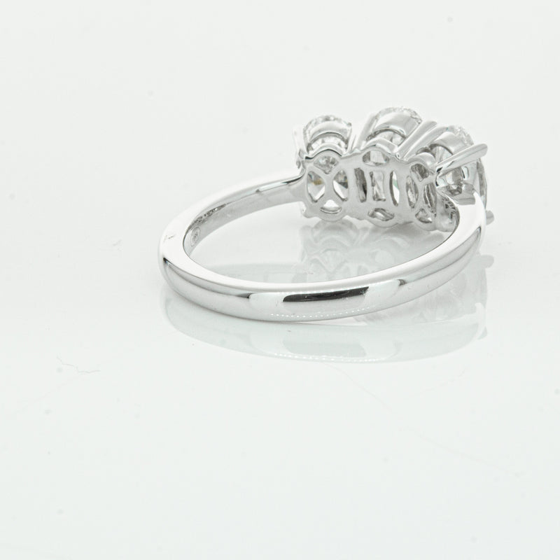 18ct White Gold Oval Cut Diamond Odyssey Ring-Ring-Walker & Hall