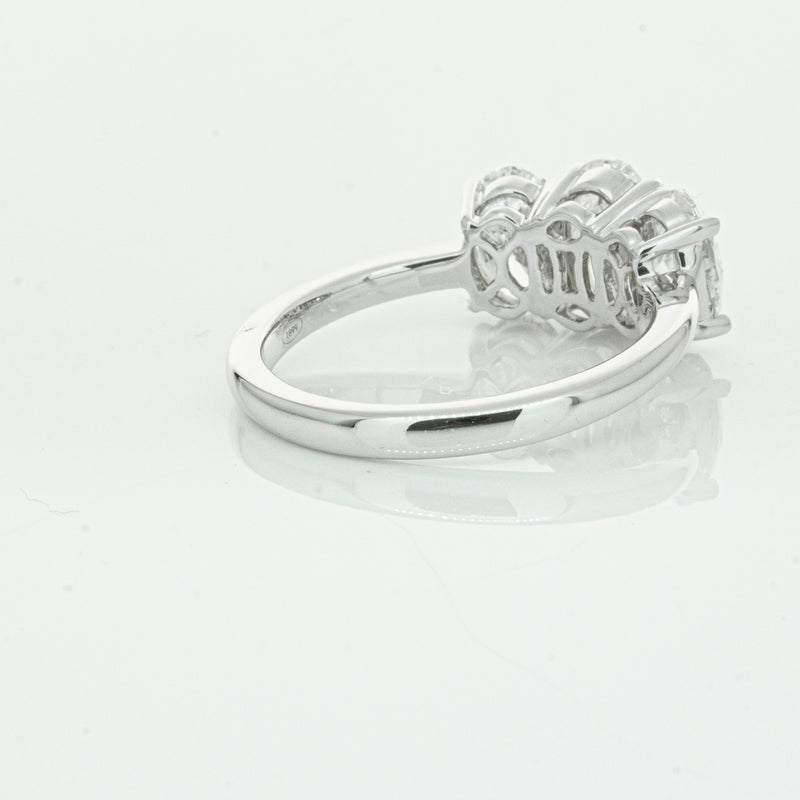 18ct White Gold Oval Cut Diamond Odyssey Ring-Ring-Walker & Hall