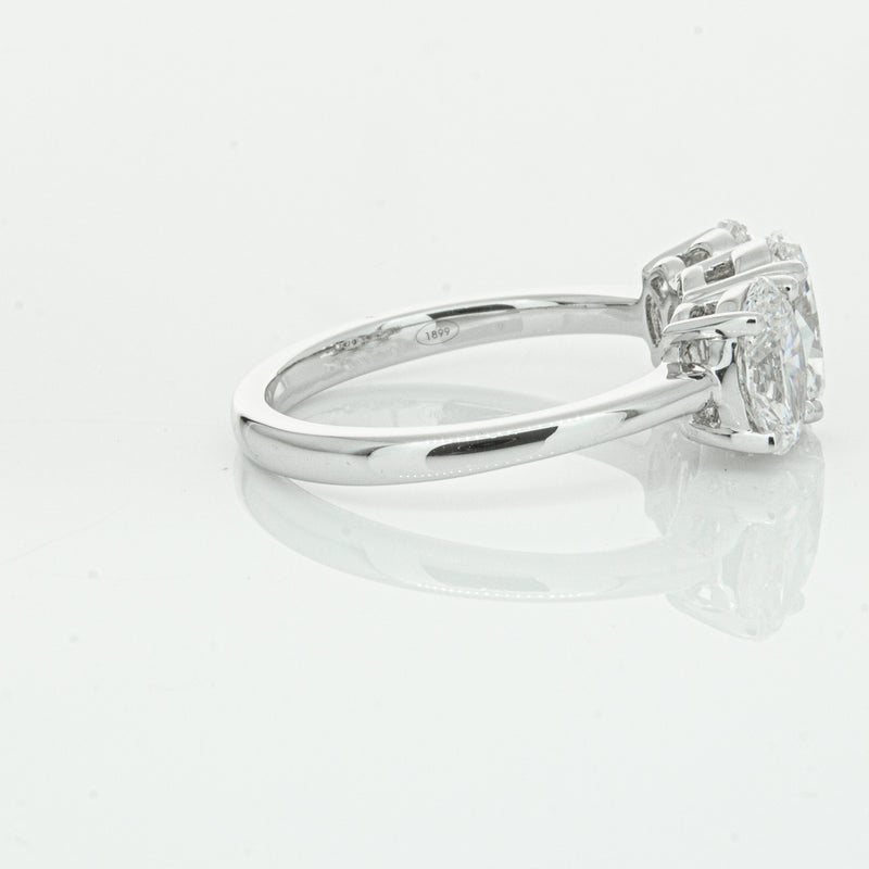 18ct White Gold Oval Cut Diamond Odyssey Ring-Ring-Walker & Hall