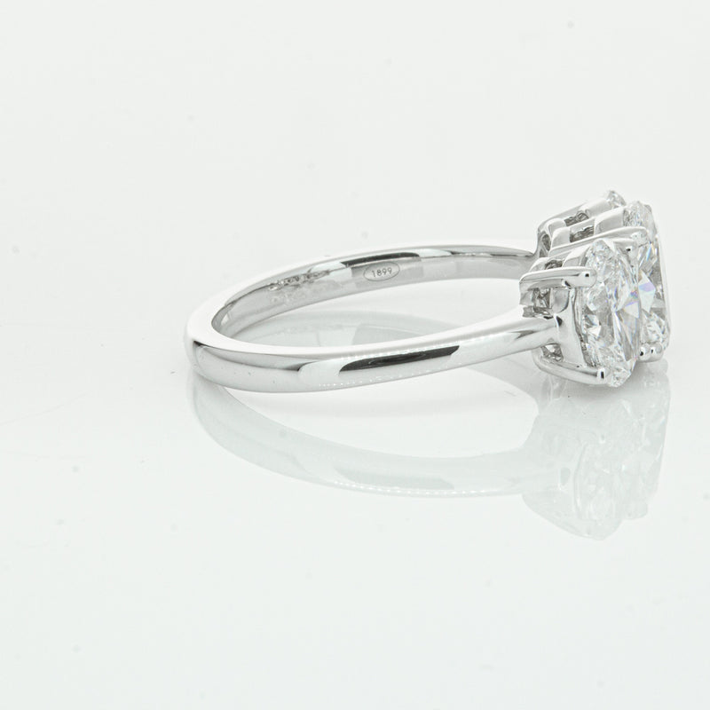 18ct White Gold Oval Cut Diamond Odyssey Ring-Ring-Walker & Hall