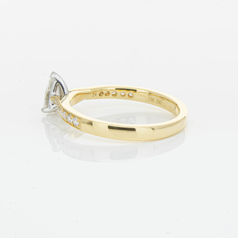 18ct Yellow Gold .40ct Pear Cut Diamond Zenith Ring-Ring-Walker & Hall