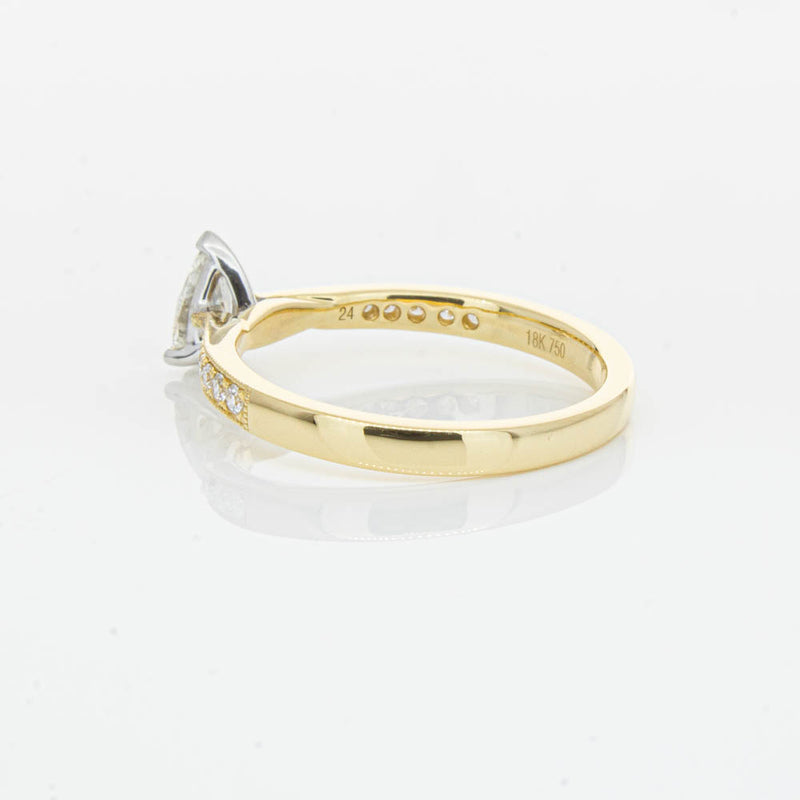 18ct Yellow Gold .40ct Pear Cut Diamond Zenith Ring-Ring-Walker & Hall