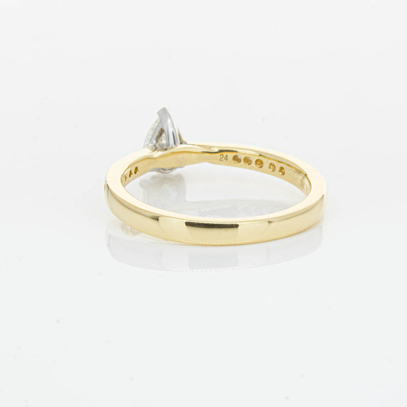 18ct Yellow Gold .40ct Pear Cut Diamond Zenith Ring-Ring-Walker & Hall