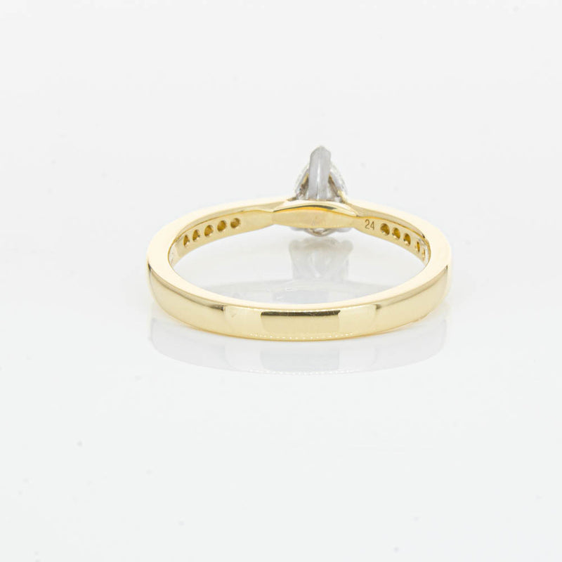 18ct Yellow Gold .40ct Pear Cut Diamond Zenith Ring-Ring-Walker & Hall