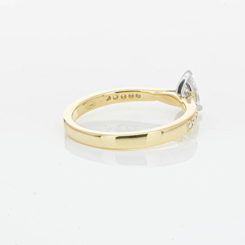 18ct Yellow Gold .40ct Pear Cut Diamond Zenith Ring-Ring-Walker & Hall