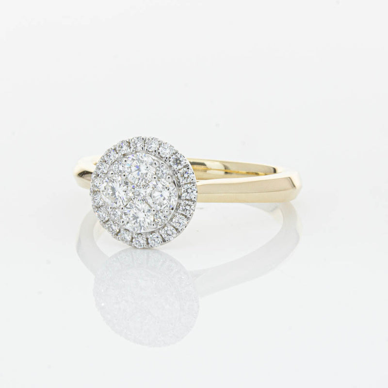 14ct Yellow Gold Diamond Saturn Ring-Ring-Walker & Hall