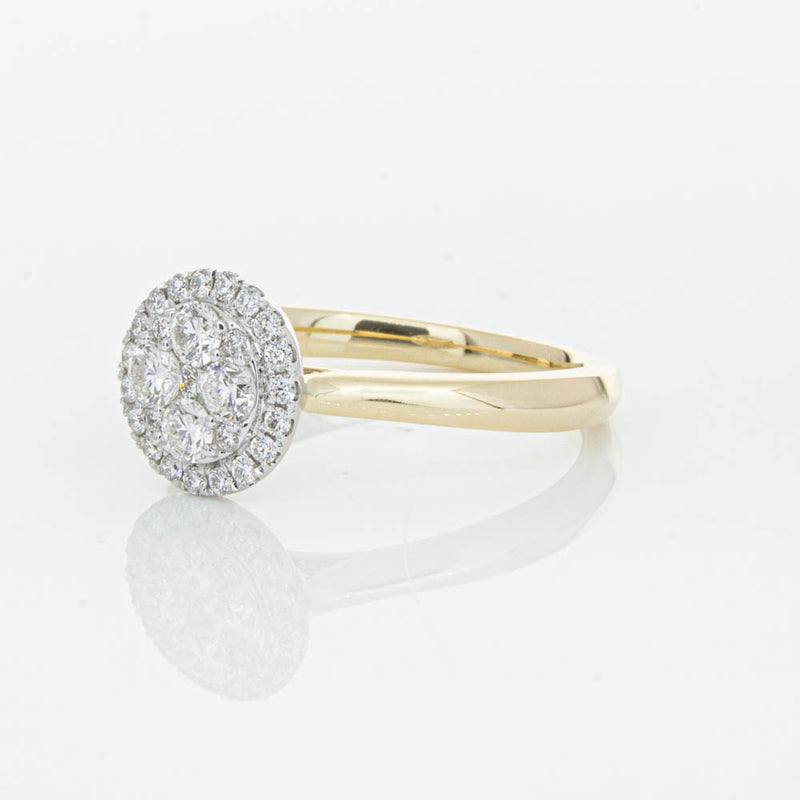 14ct Yellow Gold Diamond Saturn Ring-Ring-Walker & Hall