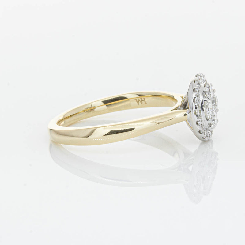 14ct Yellow Gold Diamond Saturn Ring-Ring-Walker & Hall