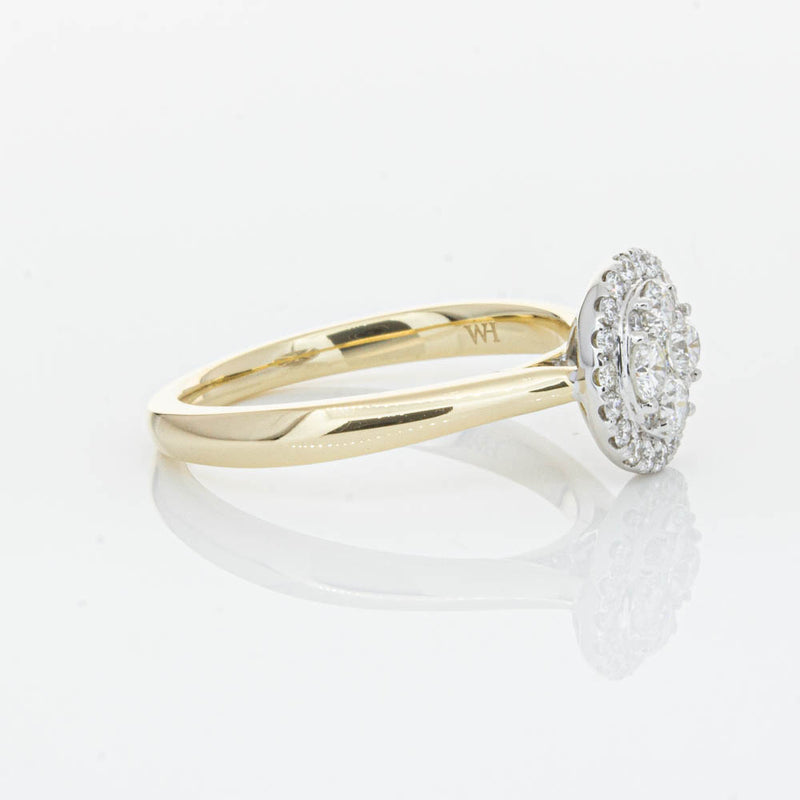 14ct Yellow Gold Diamond Saturn Ring-Ring-Walker & Hall