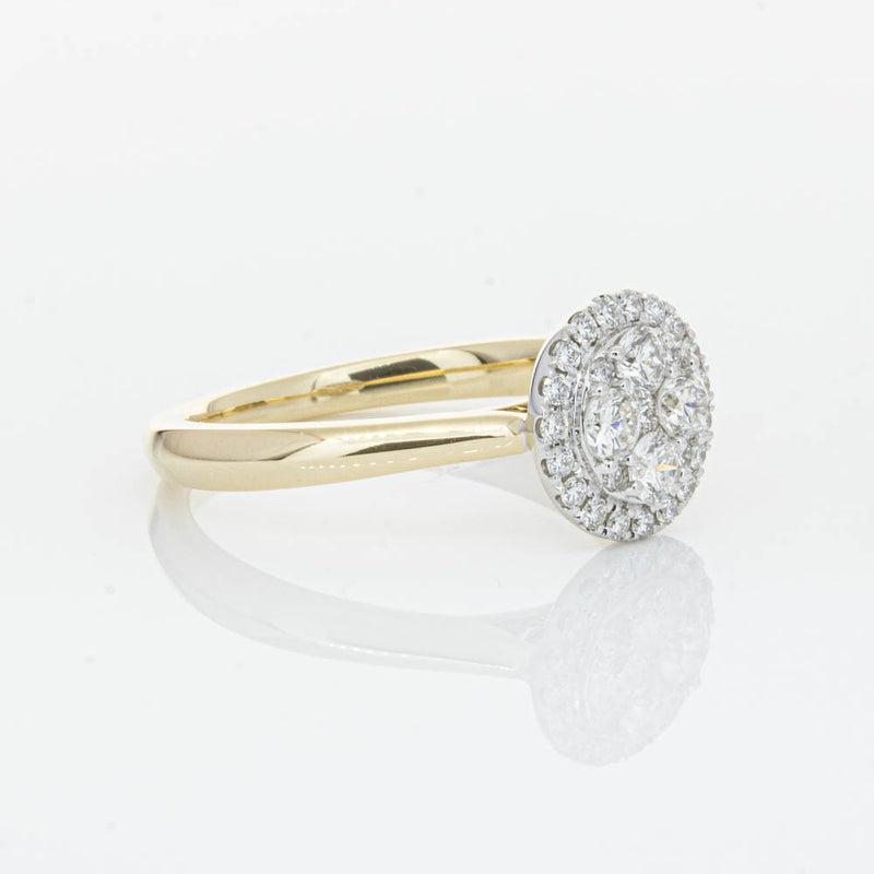 14ct Yellow Gold Diamond Saturn Ring-Ring-Walker & Hall