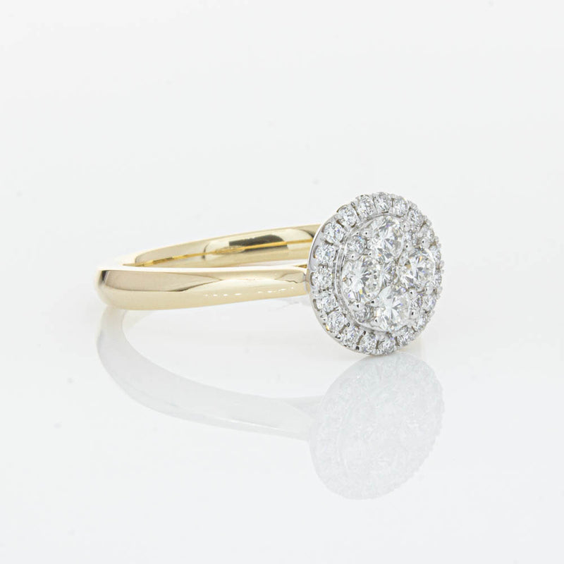 14ct Yellow Gold Diamond Saturn Ring-Ring-Walker & Hall