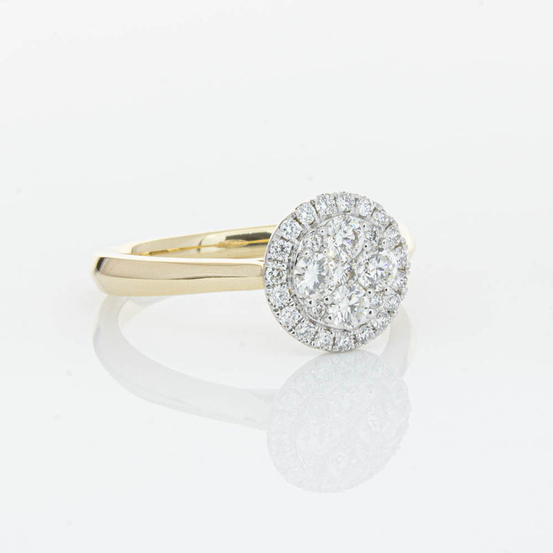 14ct Yellow Gold Diamond Saturn Ring-Ring-Walker & Hall