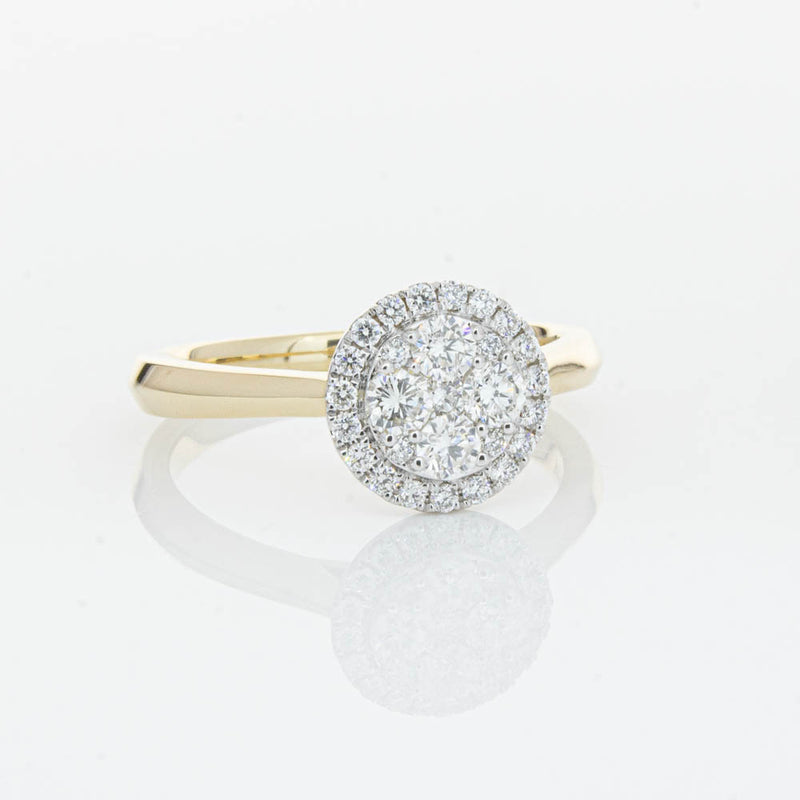 14ct Yellow Gold Diamond Saturn Ring-Ring-Walker & Hall