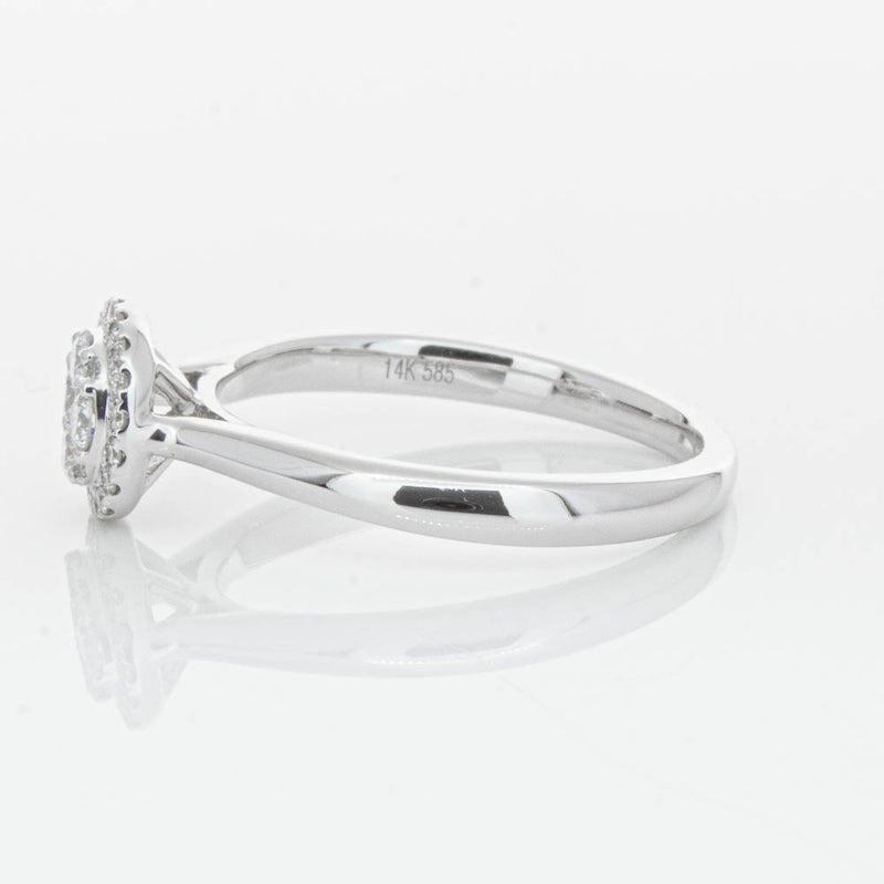 14ct White Gold Diamond Mini Saturn Ring-Ring-Walker & Hall