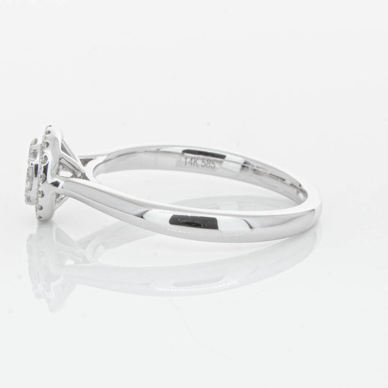 14ct White Gold Diamond Mini Saturn Ring-Ring-Walker & Hall