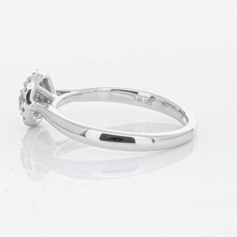 14ct White Gold Diamond Mini Saturn Ring-Ring-Walker & Hall