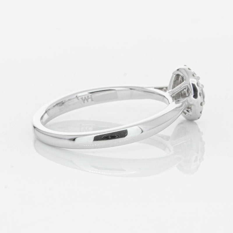 14ct White Gold Diamond Mini Saturn Ring-Ring-Walker & Hall